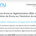 Formations drone et réglementation 2026 : éclairage et position de Drony sur l’évolution du secteur