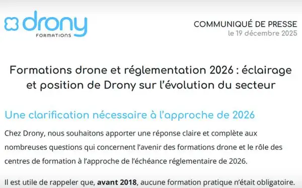 Formations drone et réglementation 2026 : éclairage sur l’évolution du secteur