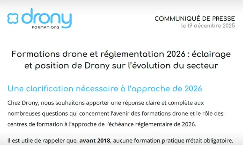 Formations drone et réglementation 2026 : éclairage sur l’évolution du secteur