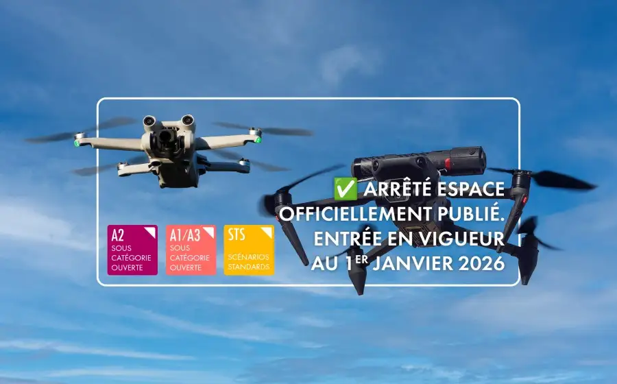 Arrêté espace officiellement publié. Entrée en vigueur au 1<sup>er</sup> janvier 2026