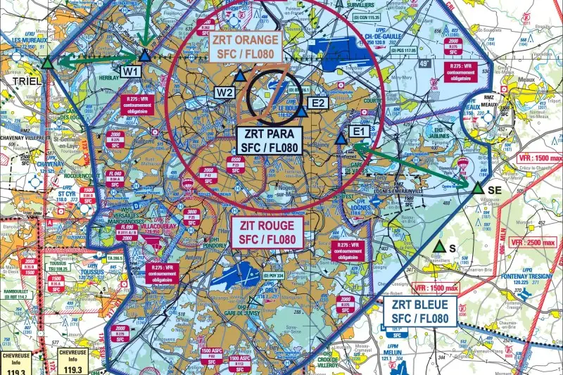 Carte aéronautique ZIT ZRT