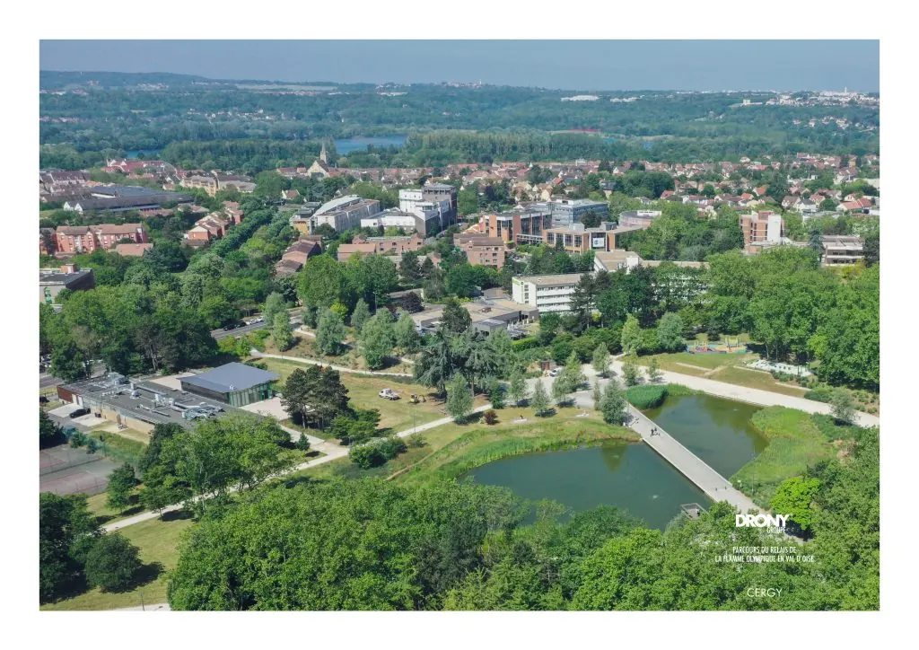 Parc François Mitterrand de Cergy - vue aérienne par drone